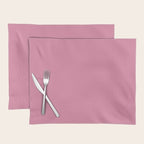 Bubble Gum Pink Solid Color Placemat Gallery Image 1