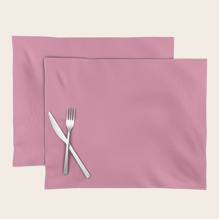 Bubble Gum Pink Solid Color Placemat Gallery Image 1