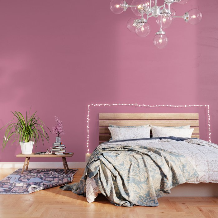 Bubble Gum Pink Solid Color Wallpaper Gallery Image 3