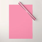 Bubble Gum Pink Solid Color Wrapping Paper Gallery Image 1