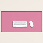 Bubble Gum Pink Solid Color Desk Mat Gallery Image 1