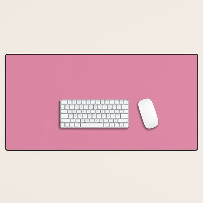 Bubble Gum Pink Solid Color Desk Mat Gallery Image 1