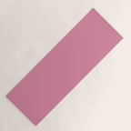 Bubble Gum Pink Solid Color Yoga Mat Gallery Image 1