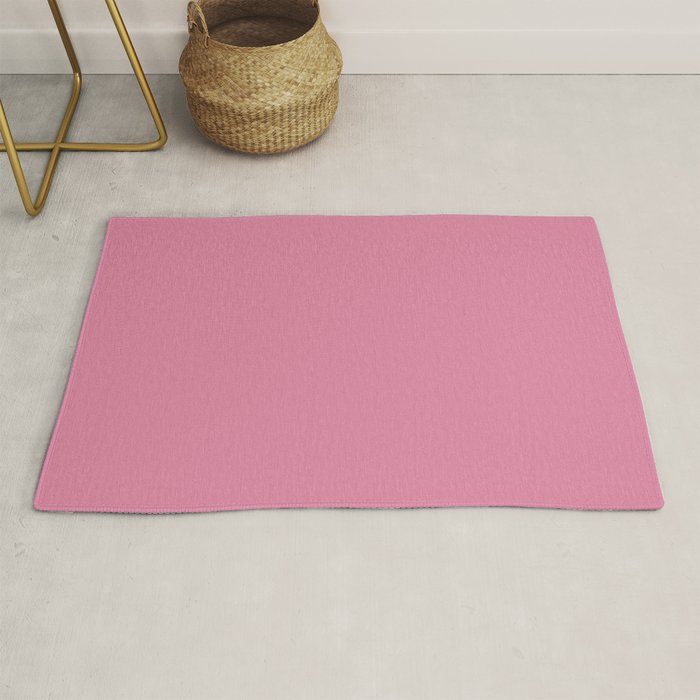 Bubble Gum Pink Solid Color Rug Gallery Image 1