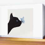 Cat and Butterfly Wall Mural Gallery Image 2