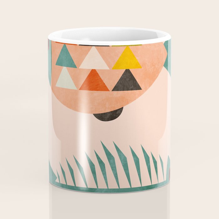 mid mod retro fishes pink Coffee Mug Gallery Image 4