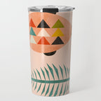 mid mod retro fishes pink Travel Mug Gallery Image 1
