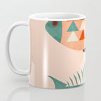 mid mod retro fishes pink Coffee Mug Gallery Image 3
