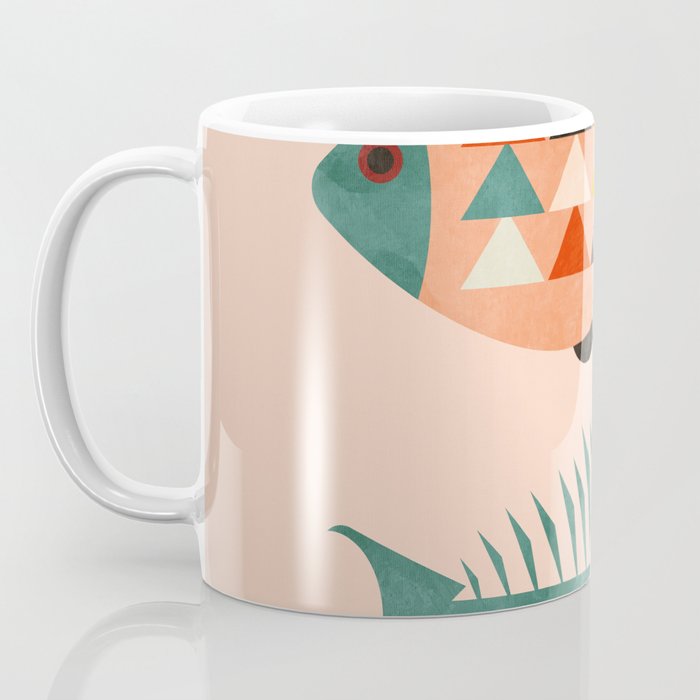 mid mod retro fishes pink Coffee Mug Gallery Image 3