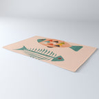 mid mod retro fishes pink Rug Gallery Image 3