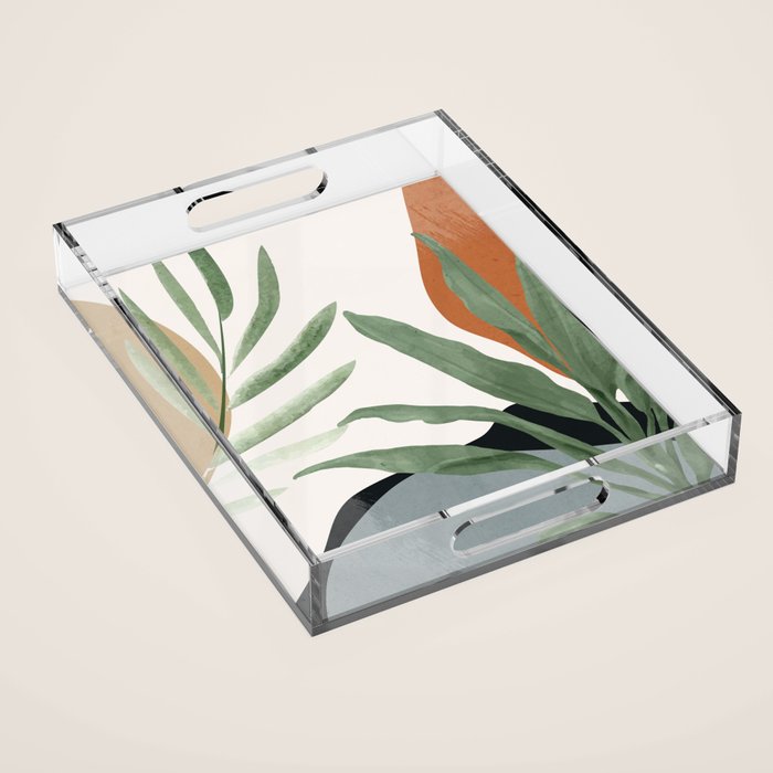 Abstract Art Tropical Leaves 10 Acrylic Tray Gallery Image 1