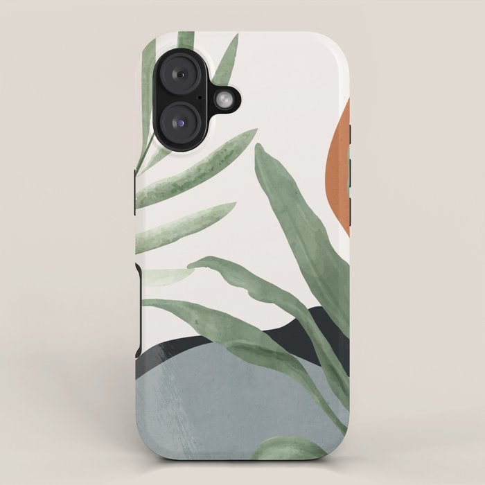 Abstract Art Tropical Leaves 10 iPhone Case Gallery Image 1