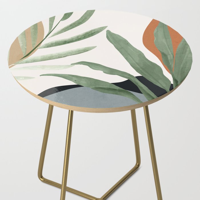 Abstract Art Tropical Leaves 10 Side Table Gallery Image 2