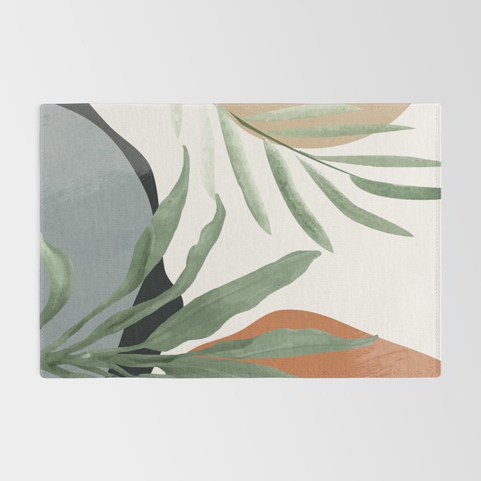 Abstract Art Tropical Leaves 10 Rug Gallery Image 2