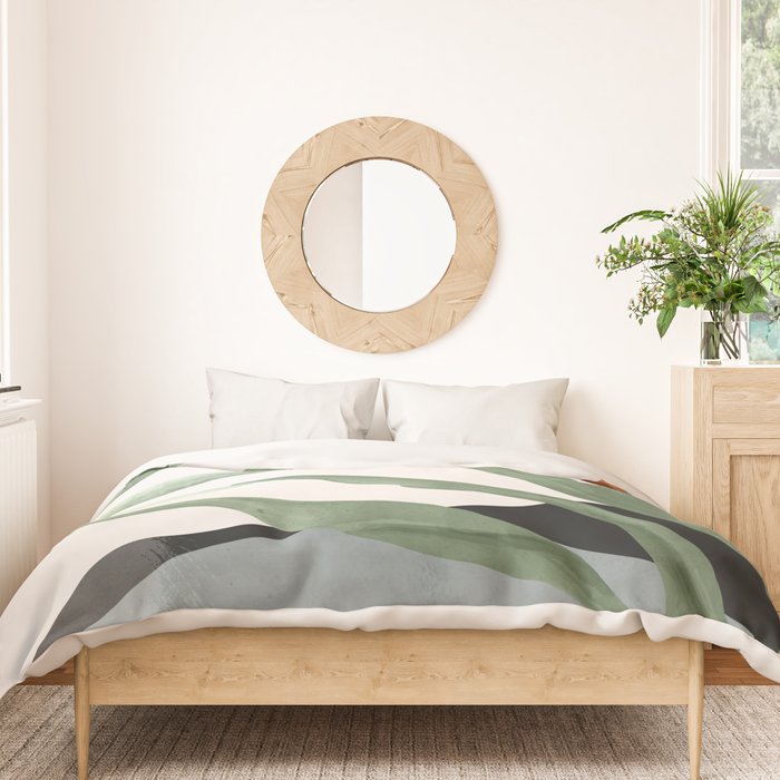 Abstract Art Tropical Leaves 10 Duvet Cover Gallery Image 3
