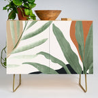 Abstract Art Tropical Leaves 10 Credenza Gallery Image 1