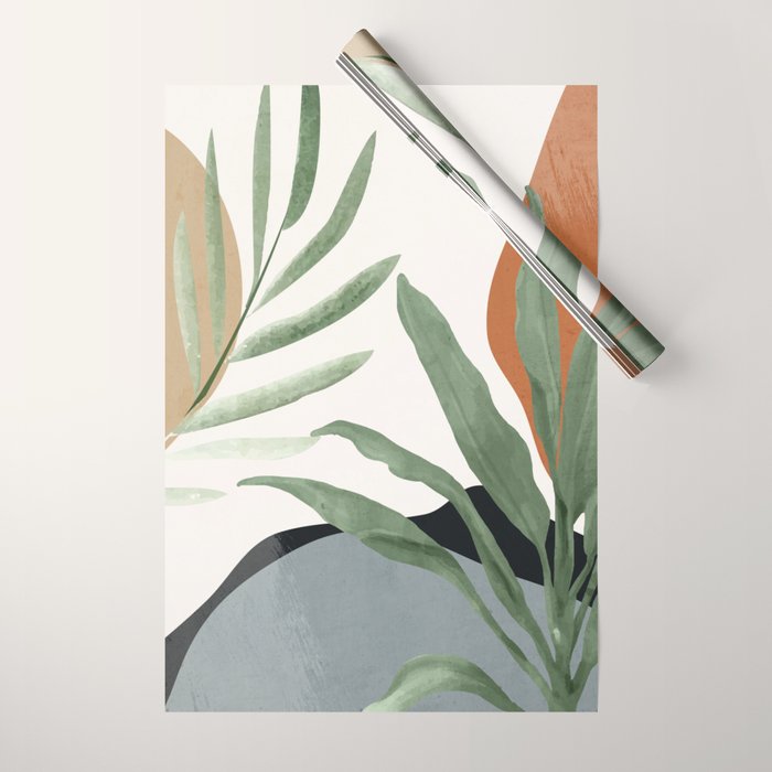 Abstract Art Tropical Leaves 10 Wrapping Paper Gallery Image 1