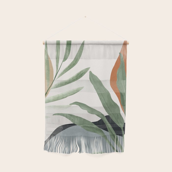 Abstract Art Tropical Leaves 10 Wall Hanging Gallery Image 1