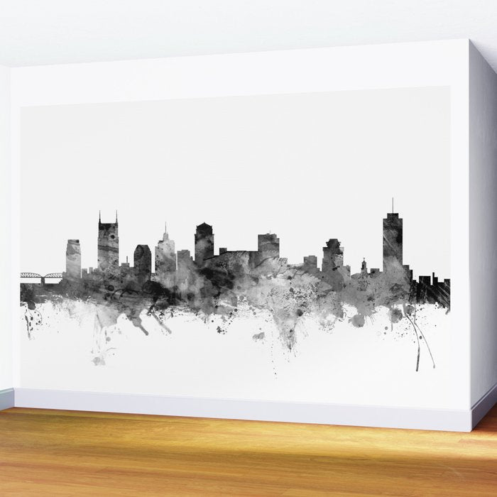 Nashville Tennessee Skyline Wall Mural Gallery Image 2