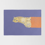 Relaxing Leopard - Orange and Very Peri Rug Gallery Image 2