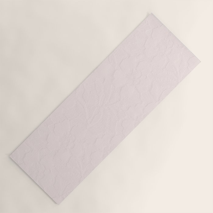 Elegant vintage blush pink french floral lace Yoga Mat Gallery Image 1