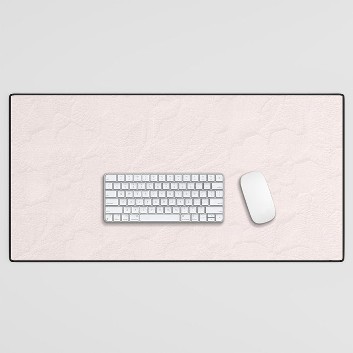 Elegant vintage blush pink french floral lace Desk Mat Gallery Image 1