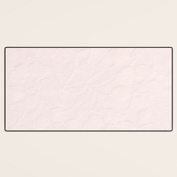 Elegant vintage blush pink french floral lace Desk Mat Gallery Image 3
