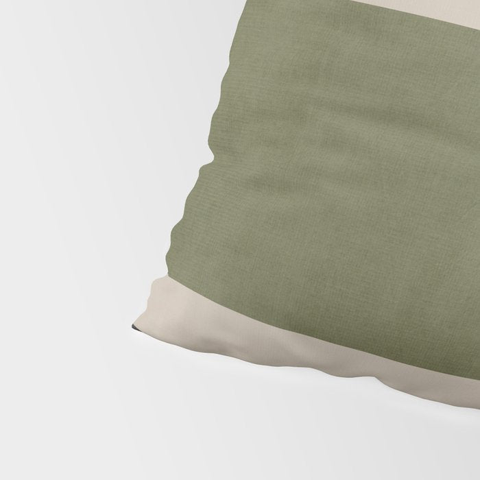 Abstract Minimalist Artwork Olive Green Black Pillow Sham Gallery Image 4