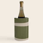 Abstract Minimalist Artwork Olive Green Black Wine Chiller Gallery Image 1