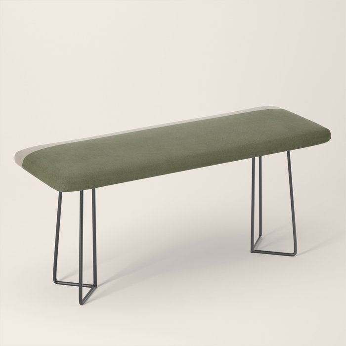 Abstract Minimalist Artwork Olive Green Black Bench Gallery Image 1