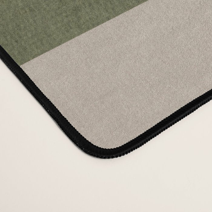 Abstract Minimalist Artwork Olive Green Black Desk Mat Gallery Image 4