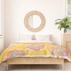 Aquarius Confidence in Buttercup Yellow | Zodiac Series Duvet Cover Gallery Image 3