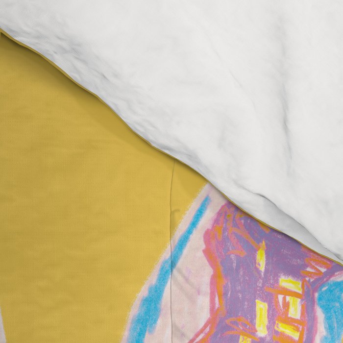 Aquarius Confidence in Buttercup Yellow | Zodiac Series Comforter Gallery Image 4