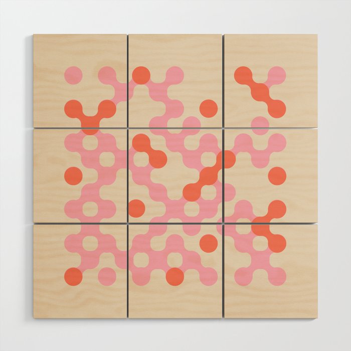Circles: PATTERN 01 | The Peach Edition Wood Wall Art Gallery Image 1