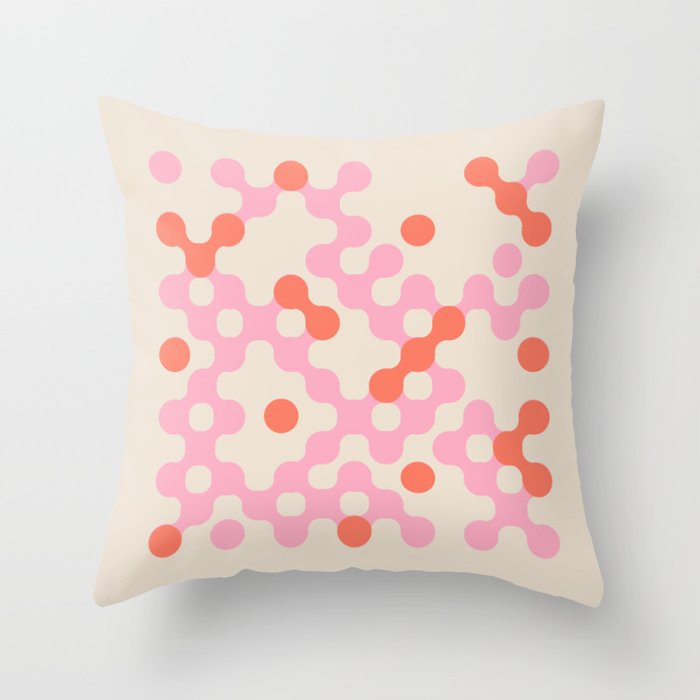 Circles: PATTERN 01 | The Peach Edition Throw Pillow Gallery Image 6