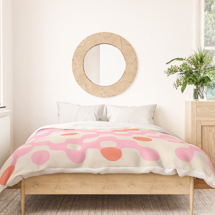 Circles: PATTERN 01 | The Peach Edition Duvet Cover Gallery Image 3