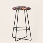 Ditsy Daisy Floral on Burgundy Stool Gallery Image 1