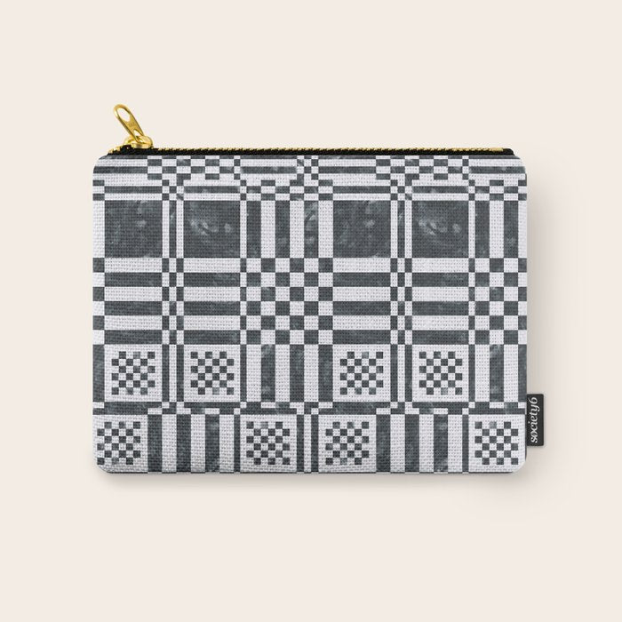 Structured Lines Grid Carry All Pouch Gallery Image 1