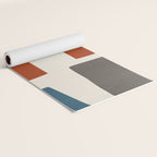 Abstract Shapes Burnt Orange Gray Blue Yoga Mat Gallery Image 2