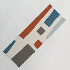 Abstract Shapes Burnt Orange Gray Blue Yoga Mat Gallery Image 1