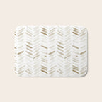 Boho herringbone in coffee shades - watercolor chevron  Bath Mat Gallery Image 1