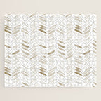 Boho herringbone in coffee shades - watercolor chevron  Jigsaw Puzzle Gallery Image 1
