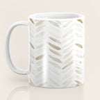 Boho herringbone in coffee shades - watercolor chevron  Coffee Mug Gallery Image 3
