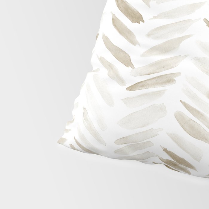 Boho herringbone in coffee shades - watercolor chevron  Pillow Sham Gallery Image 4