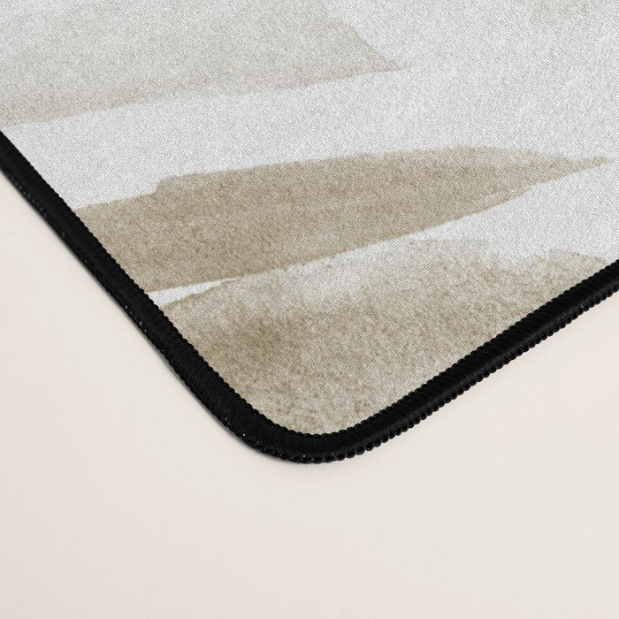Boho herringbone in coffee shades - watercolor chevron  Desk Mat Gallery Image 4