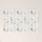 Boho herringbone in coffee shades - watercolor chevron  Welcome Mat Gallery Image 1