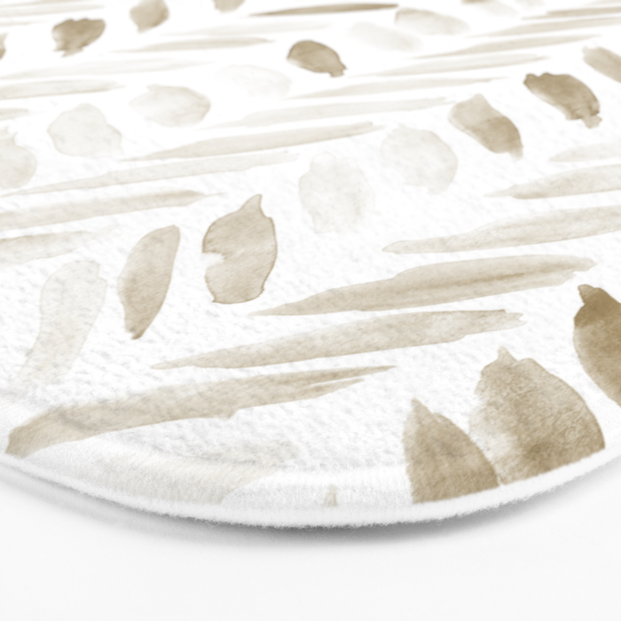 Boho herringbone in coffee shades - watercolor chevron  Bath Mat Gallery Image 3