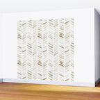 Boho herringbone in coffee shades - watercolor chevron  Wall Mural Gallery Image 2