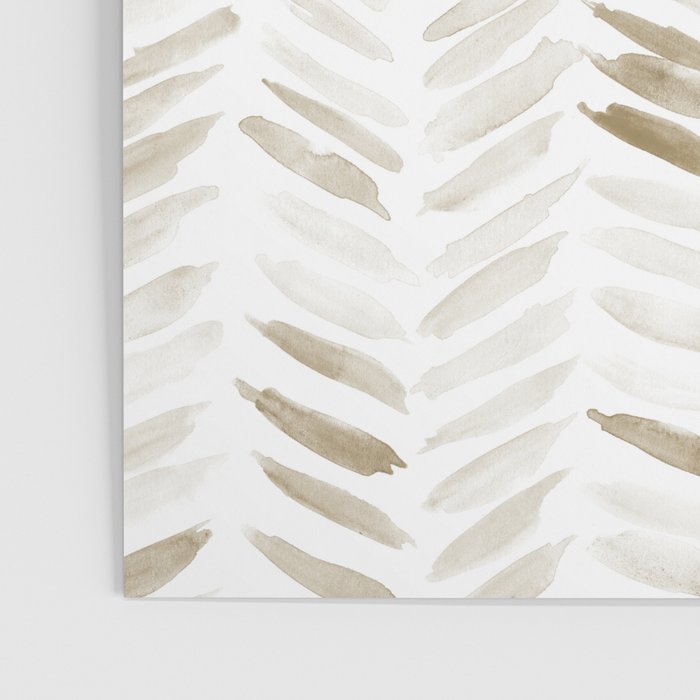 Boho herringbone in coffee shades - watercolor chevron  Poster Gallery Image 3