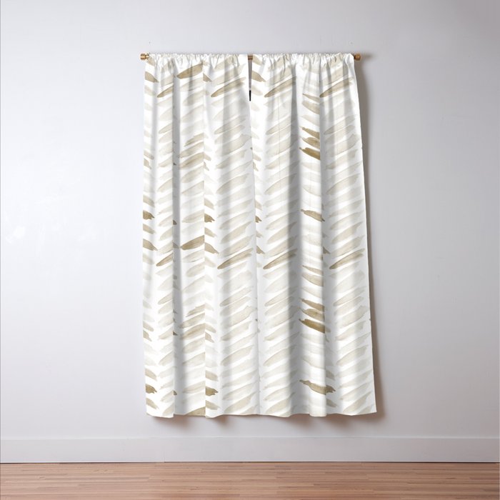 Boho herringbone in coffee shades - watercolor chevron  Window Curtain Gallery Image 3